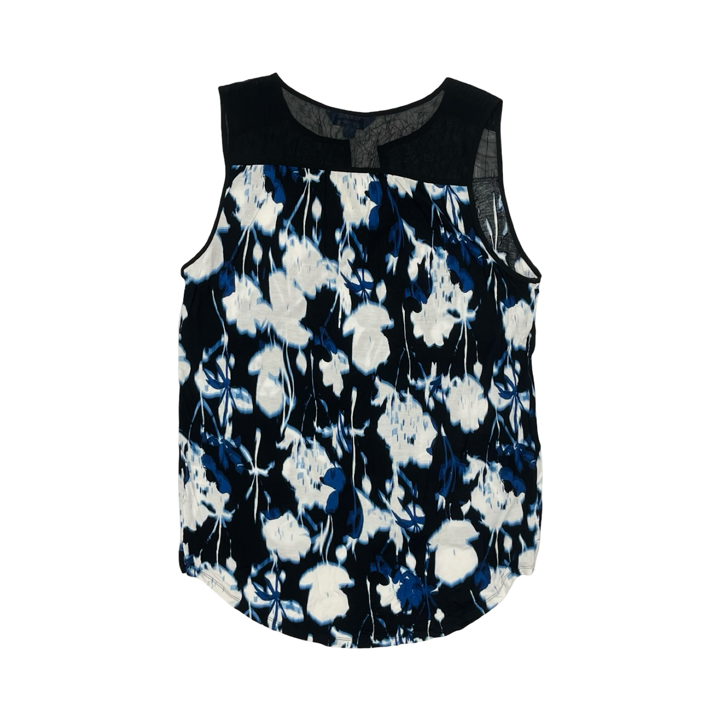 Top Sleeveless By Simply Vera In Black & Blue, Size:Xl