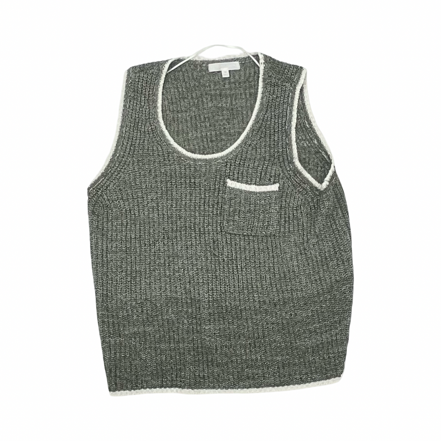 Vest Sweater By Adyson Parker In Cream & Green, Size:2X
