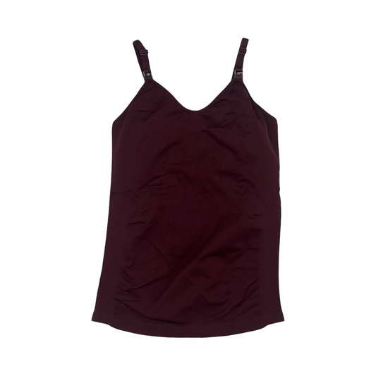 Nursing Top Sleeveless By Cmf In Maroon, Size:Xl
