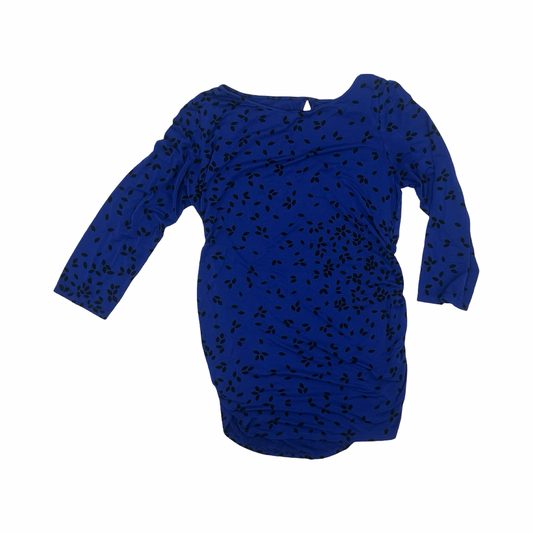 Mat Top Ls By Motherhood In Black & Blue, Size:M