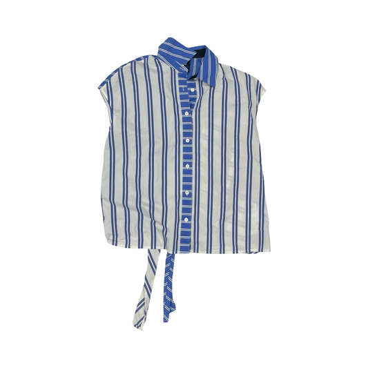 Top Sleeveless By Clothes Mentor In Blue & White, Size:Xs