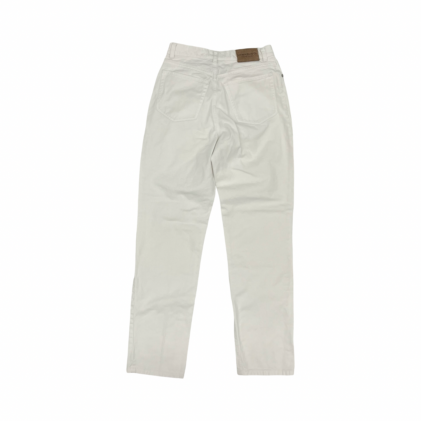 Jeans Straight By Lauren By Ralph Lauren In White Denim, Size:6