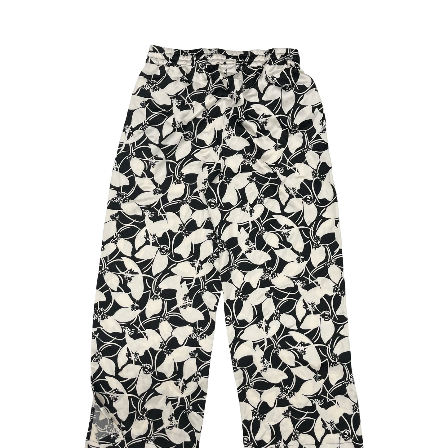 Pants Wide Leg By Scoop In Black & Cream, Size:L