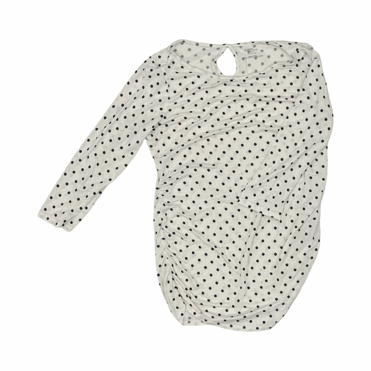 Mat Top Ls By Motherhood In Black & Cream, Size:M