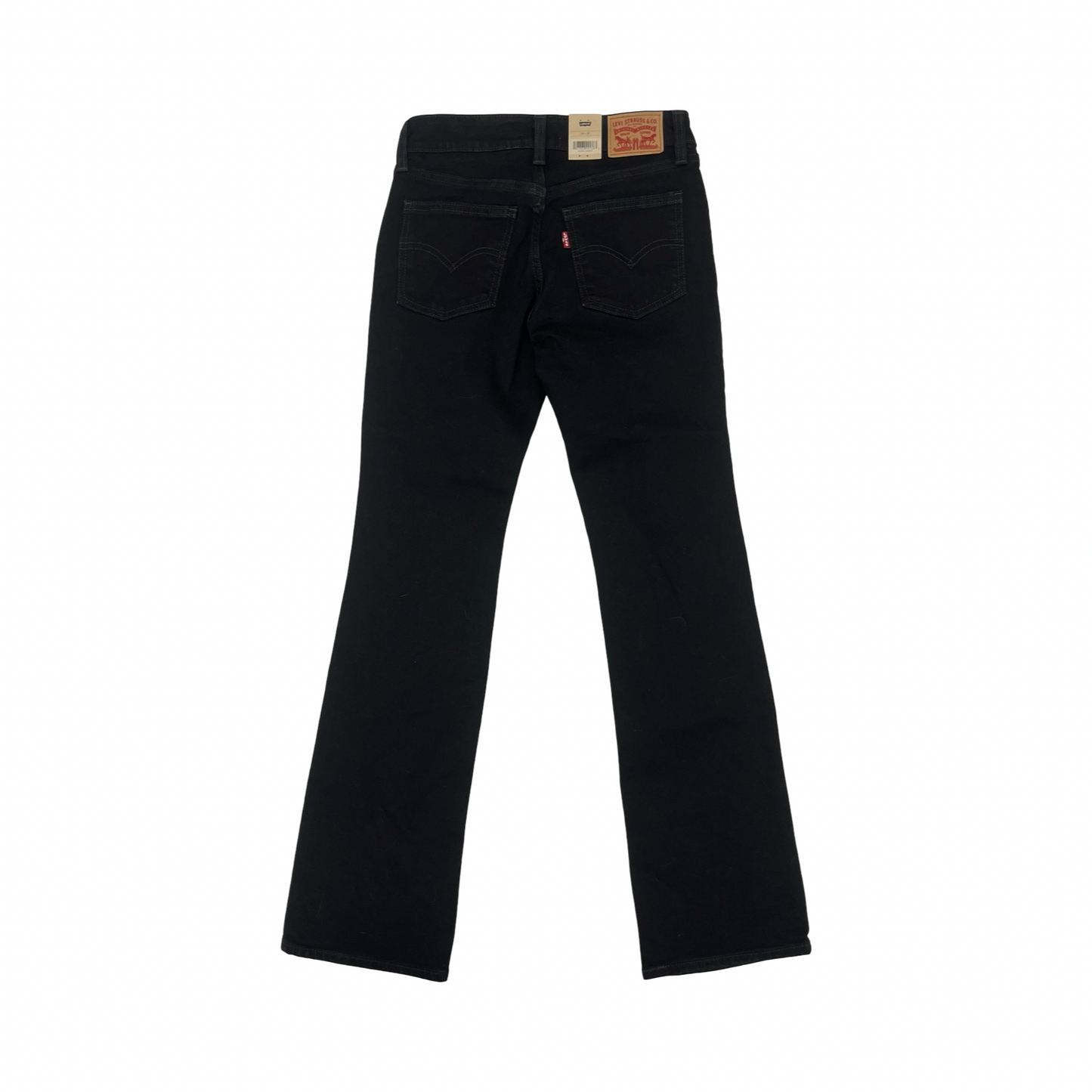 Jeans Boot Cut By Levis In Black Denim, Size:0