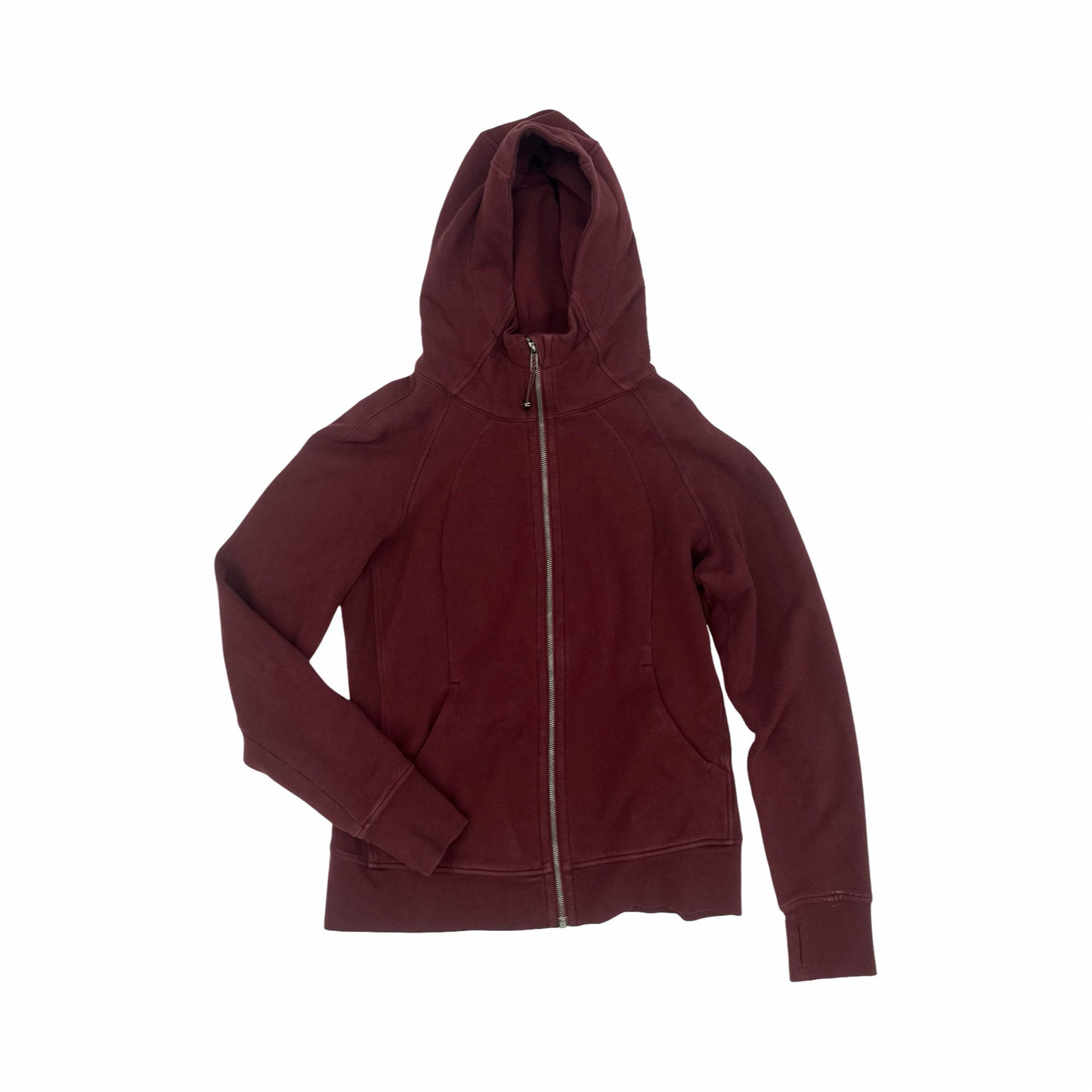 Athletic Jacket By Lululemon In Maroon, Size:L
