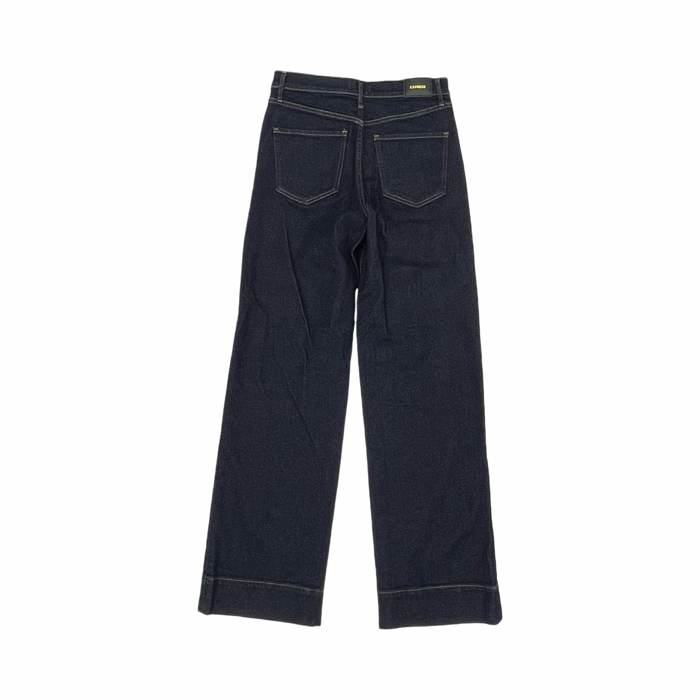 Jeans Wide Leg By Express In Blue Denim, Size:4P
