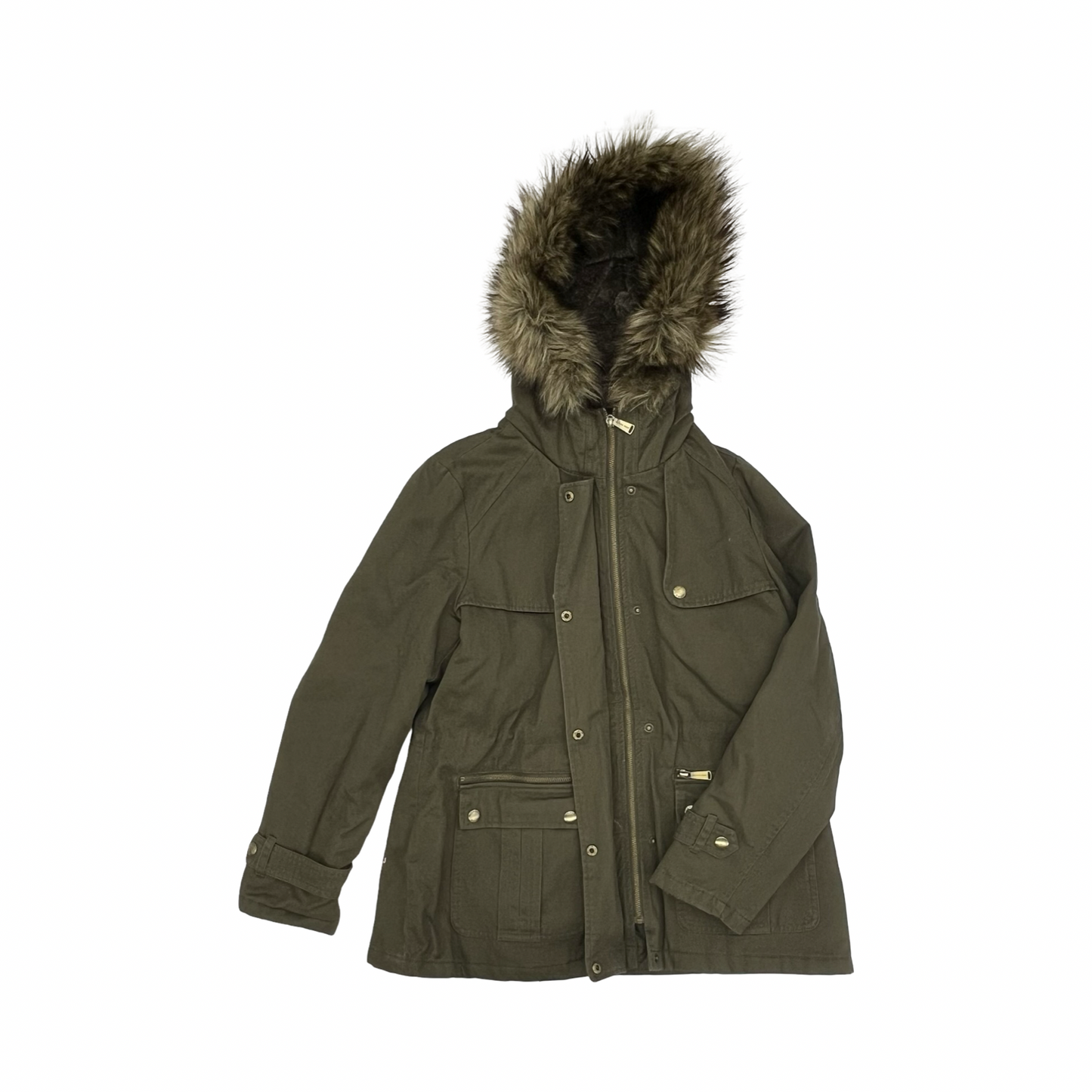 Coat Designer By Michael Kors In Green, Size:L