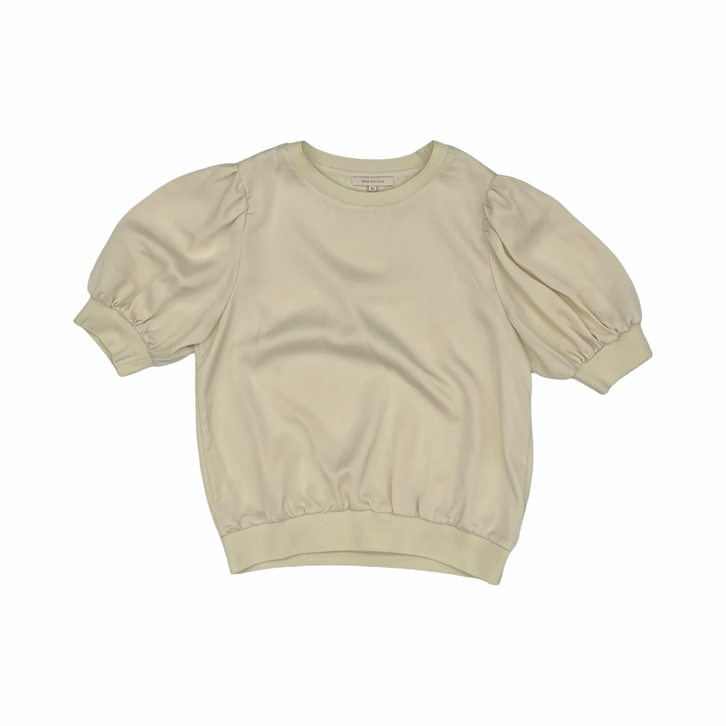 Blouse Ss By Skies Are Blue In Cream, Size:Xs