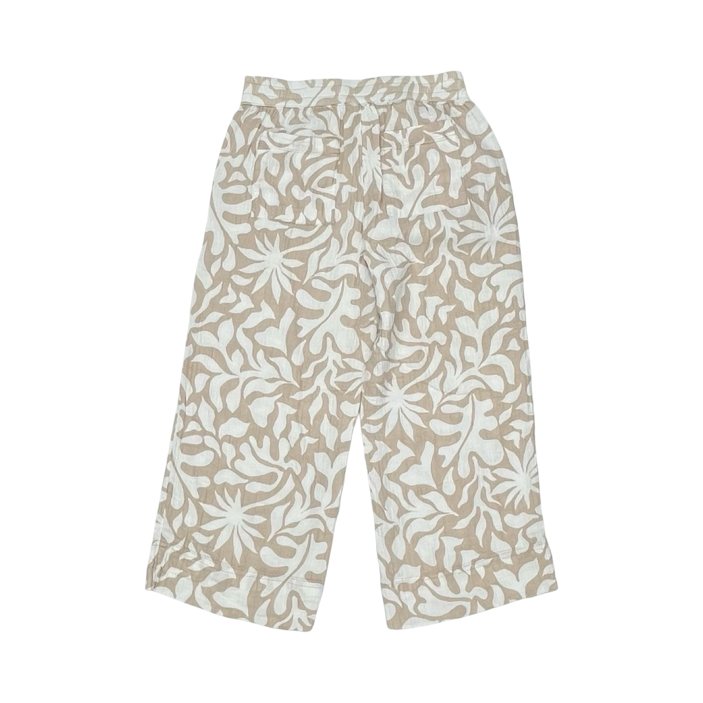 Pants Cropped By Lou And Grey In Tan & White, Size:M