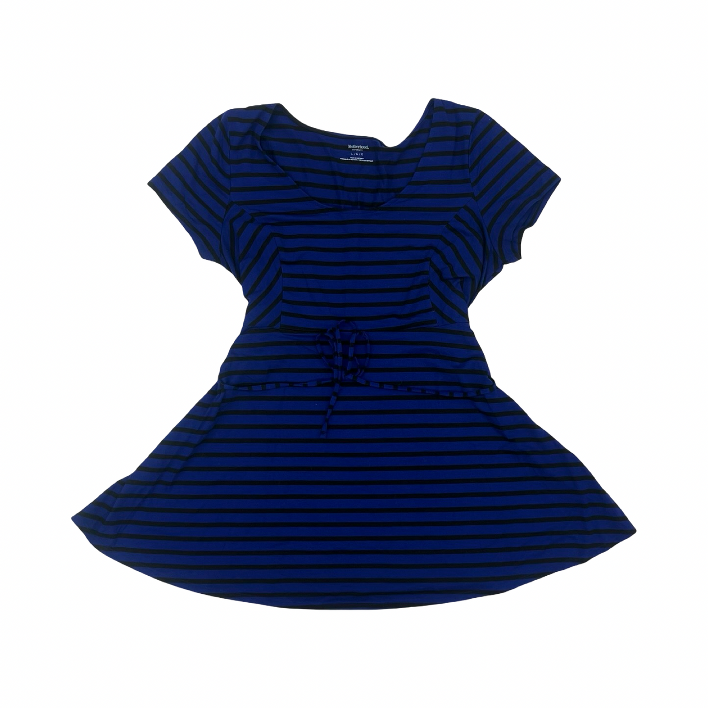 Mat Top Ss By Motherhood In Black & Blue, Size:L