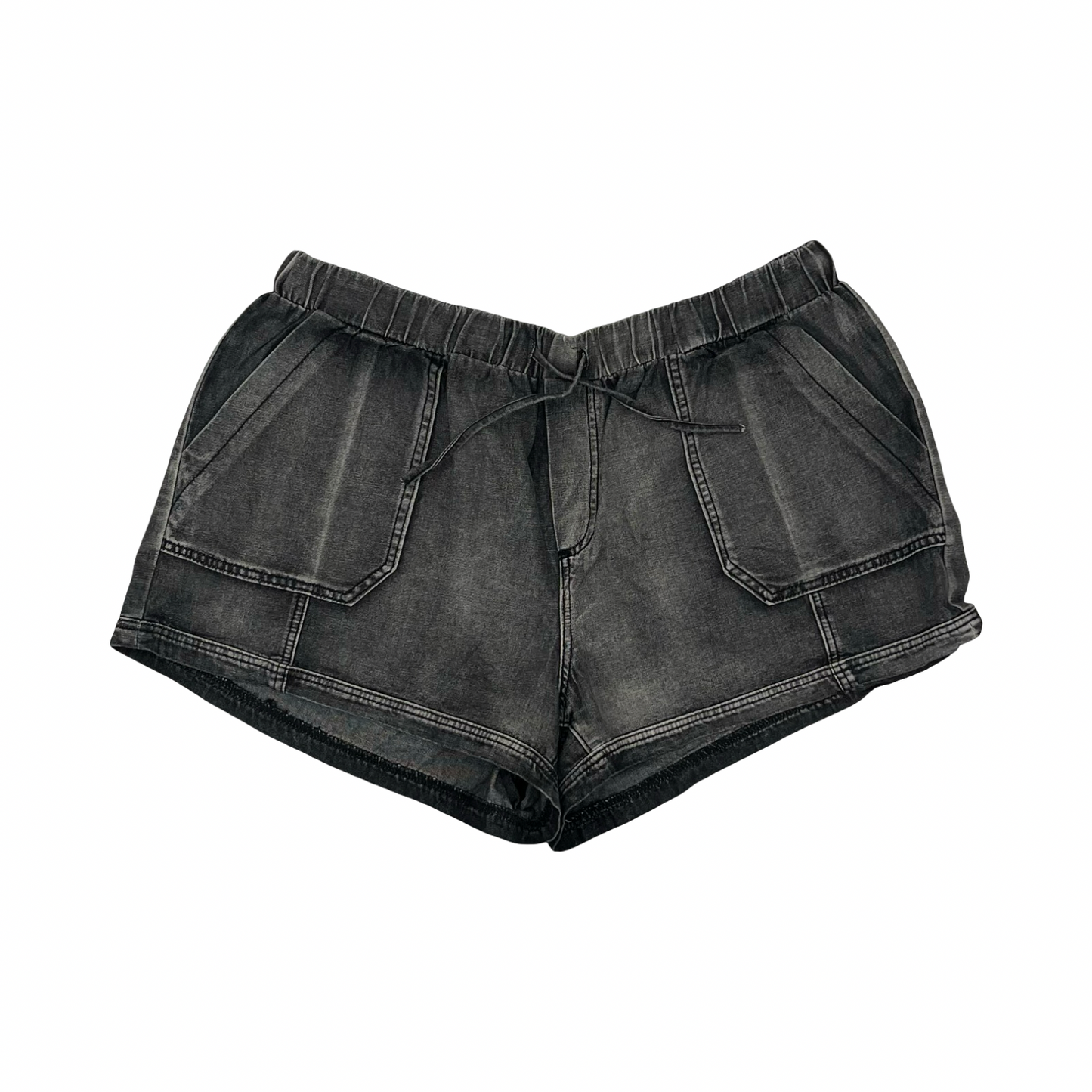 Shorts By Shein In Black Denim, Size:4X
