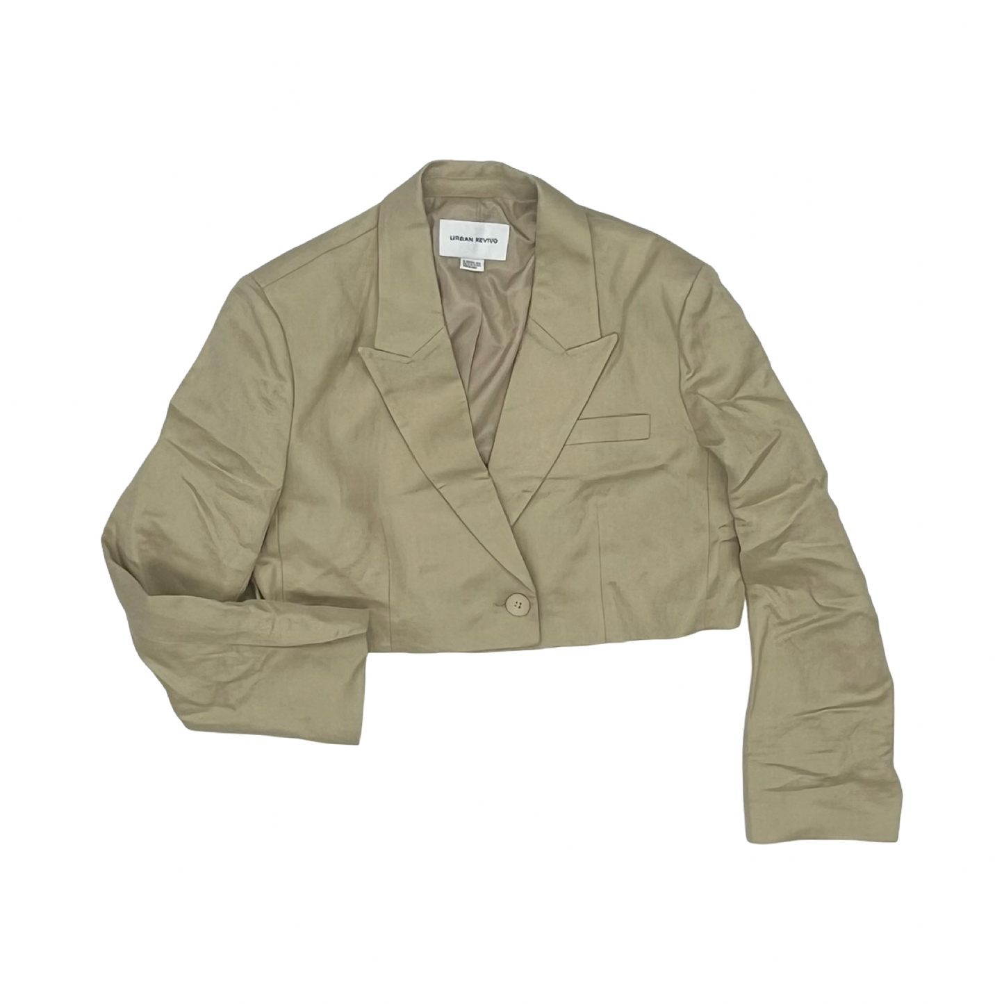 Blazer By Clothes Mentor In Tan, Size:S