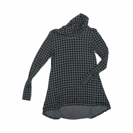 Tunic Ls By Cuddl Duds In Black & Grey, Size:M