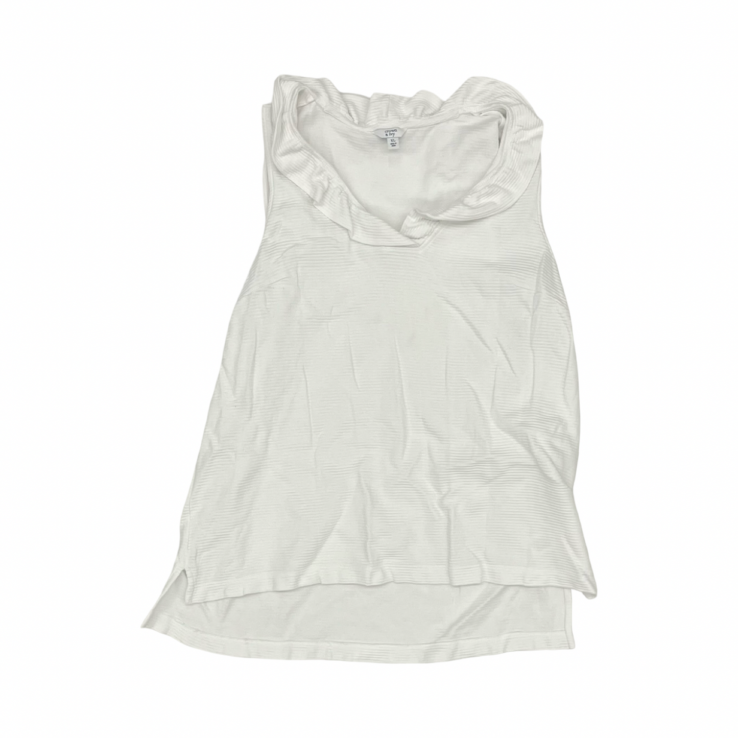 Top Sleeveless By Crown And Ivy In White, Size:Xl