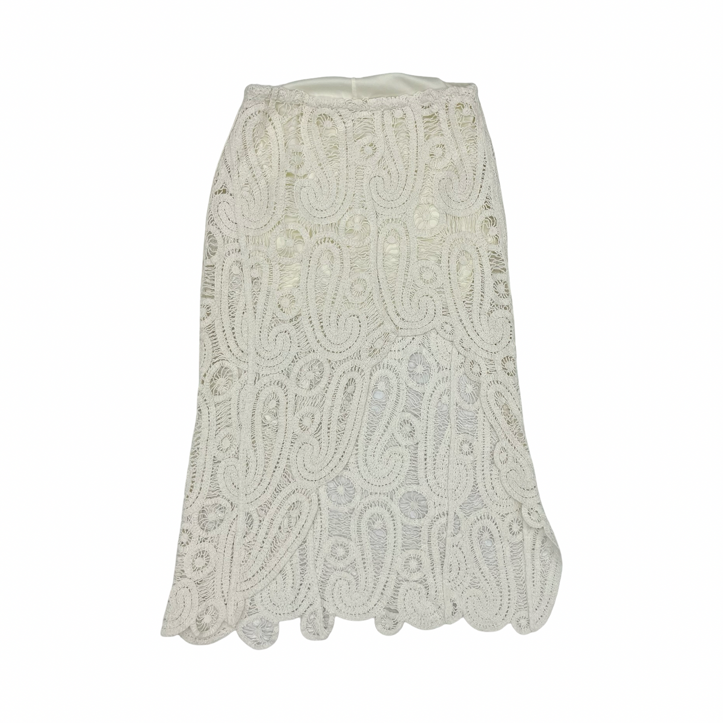 Skirt Midi By Ultra Pink In Cream, Size:L