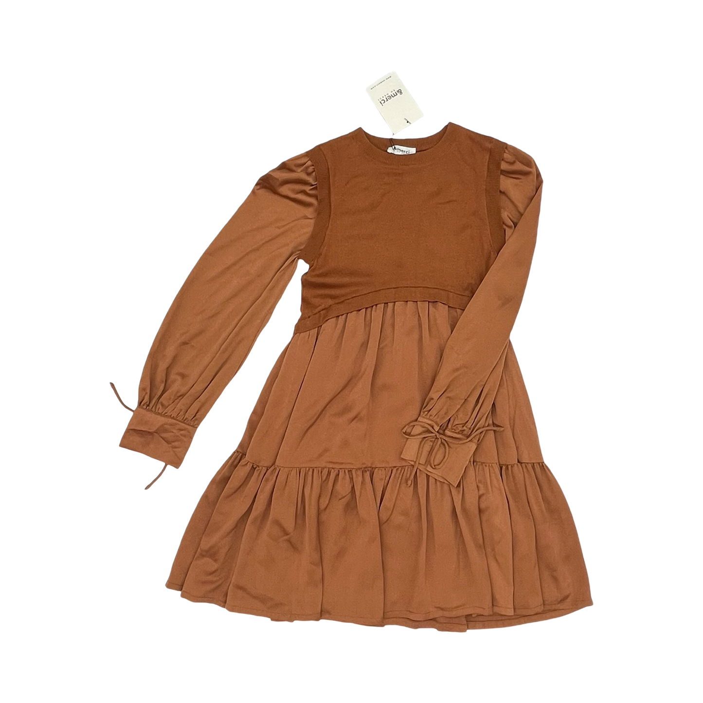 Dress Party Midi By &Merci In Brown, Size:L