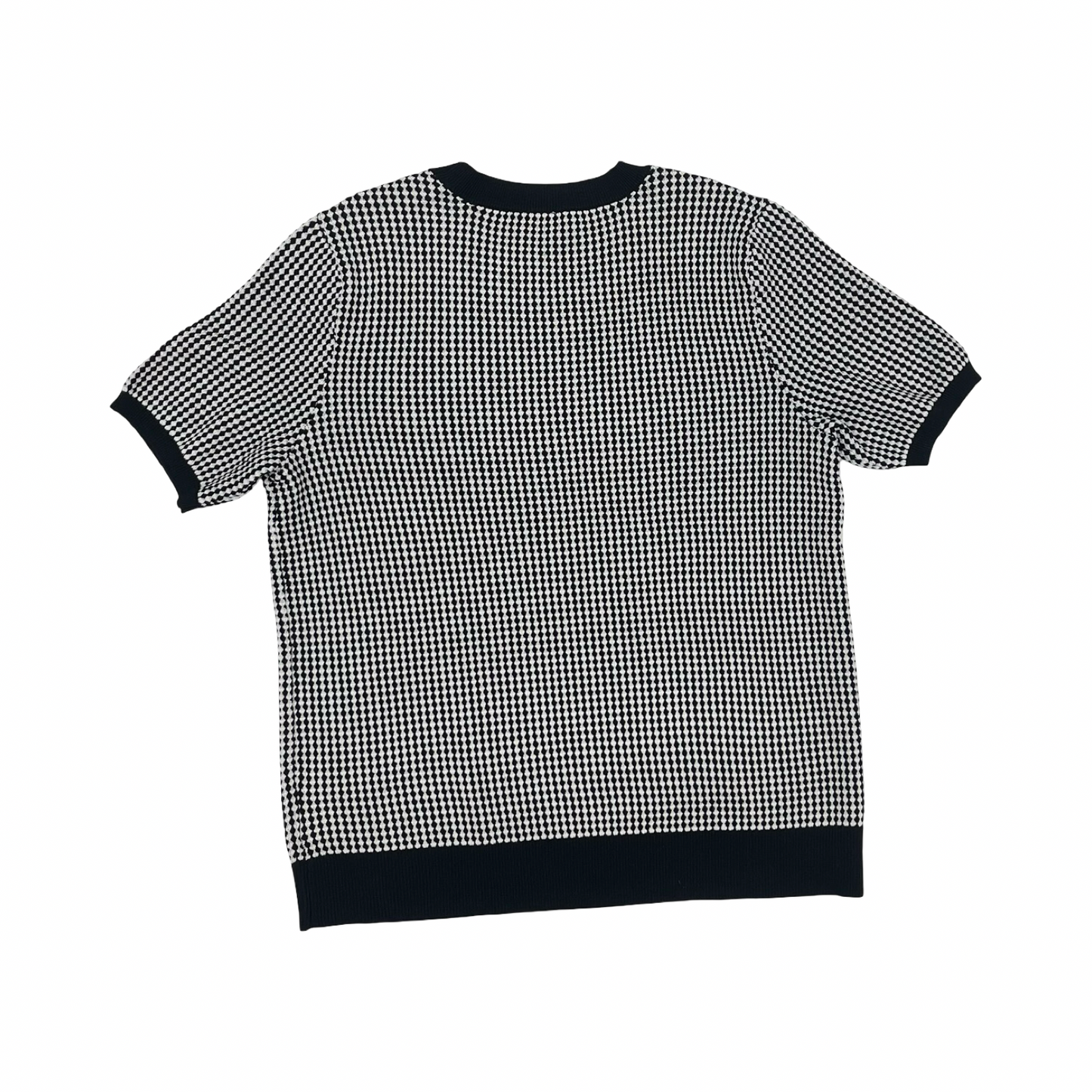 Sweater Ss By Anne Klein In Black & Cream, Size:L