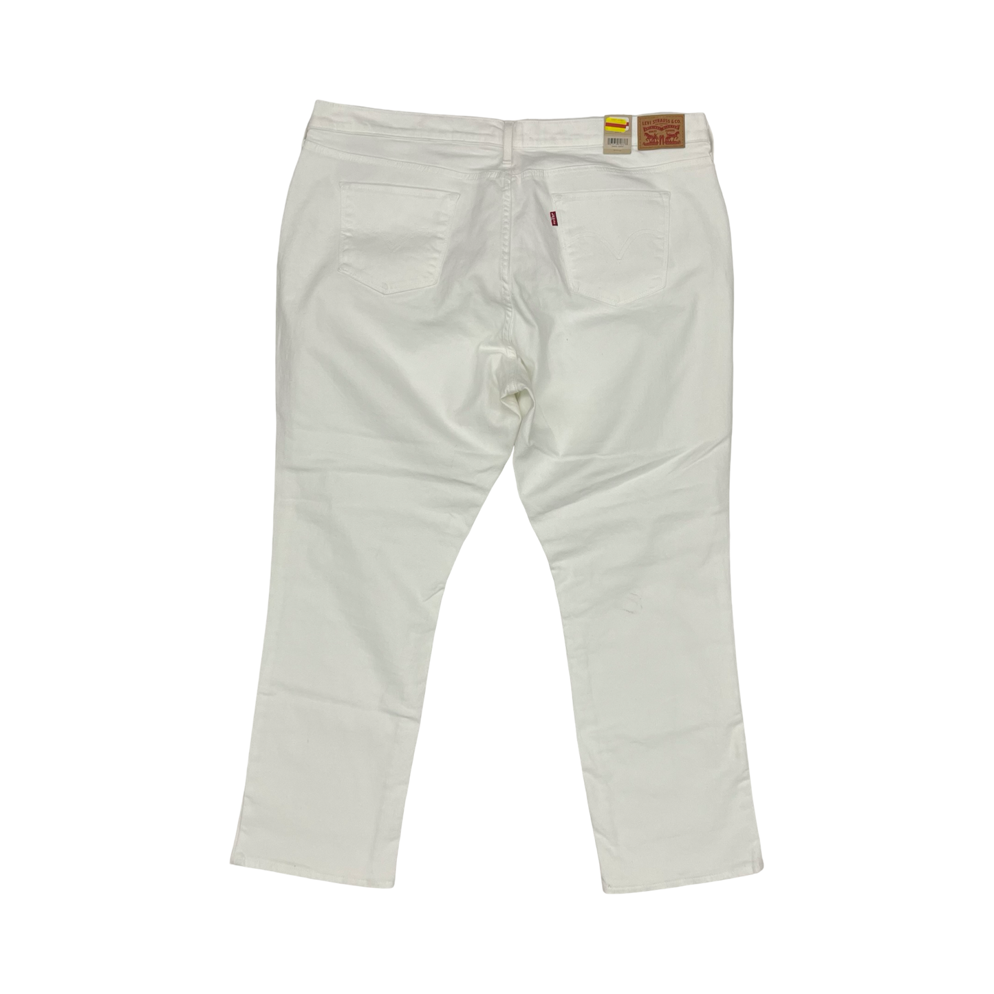 Jeans Straight By Levis In Cream Denim, Size:22