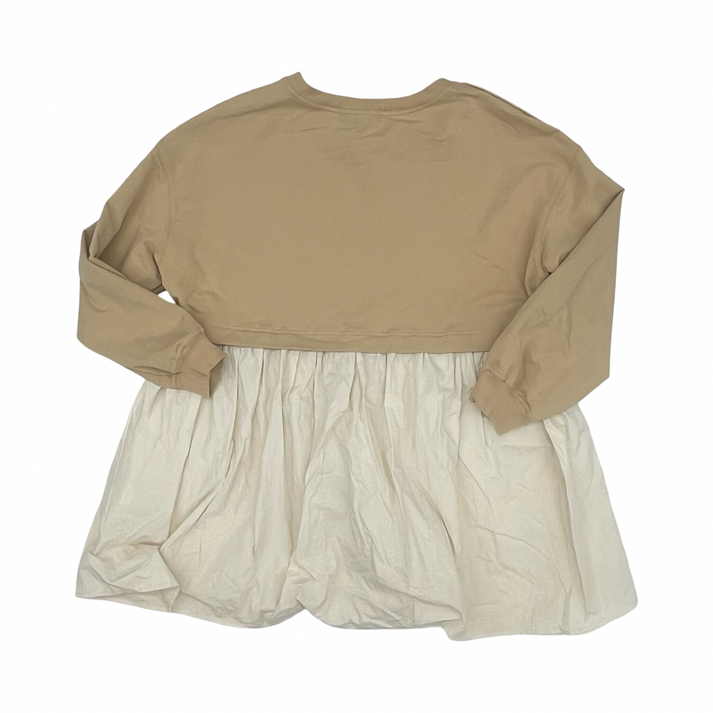 Tunic Ls By Clothes Mentor In Tan, Size:L