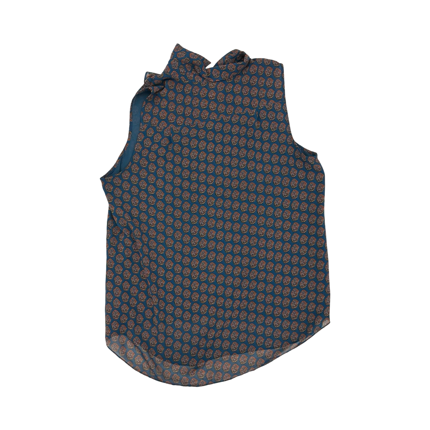 Blouse Sleeveless By Cabi In Blue & Orange, Size:L