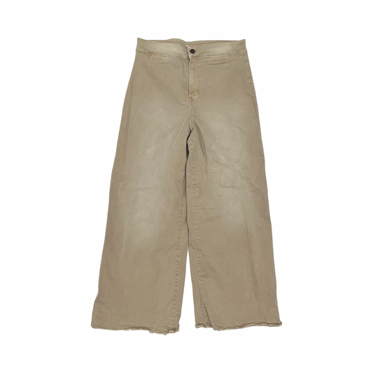 Jeans Wide Leg By Lc Lauren Conrad In Tan Denim, Size:14
