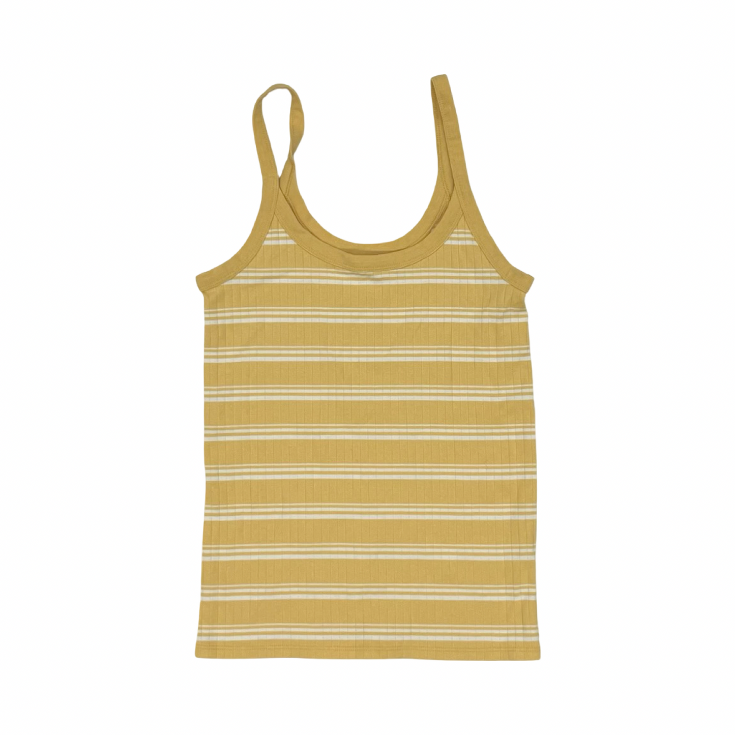 Tank Top By Aerie In White & Yellow, Size:M