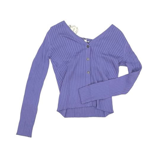 Sweater Cardigan By Oddi In Purple, Size:2X