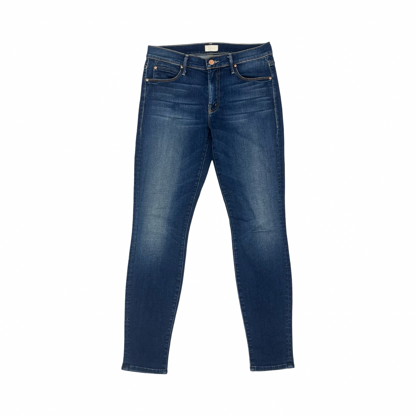 Jeans Skinny By Mother In Blue Denim, Size:6