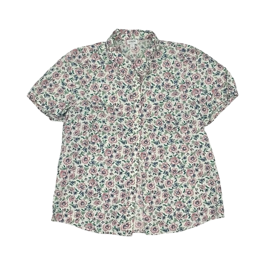Blouse Ss By J. Crew In Floral Print, Size:L