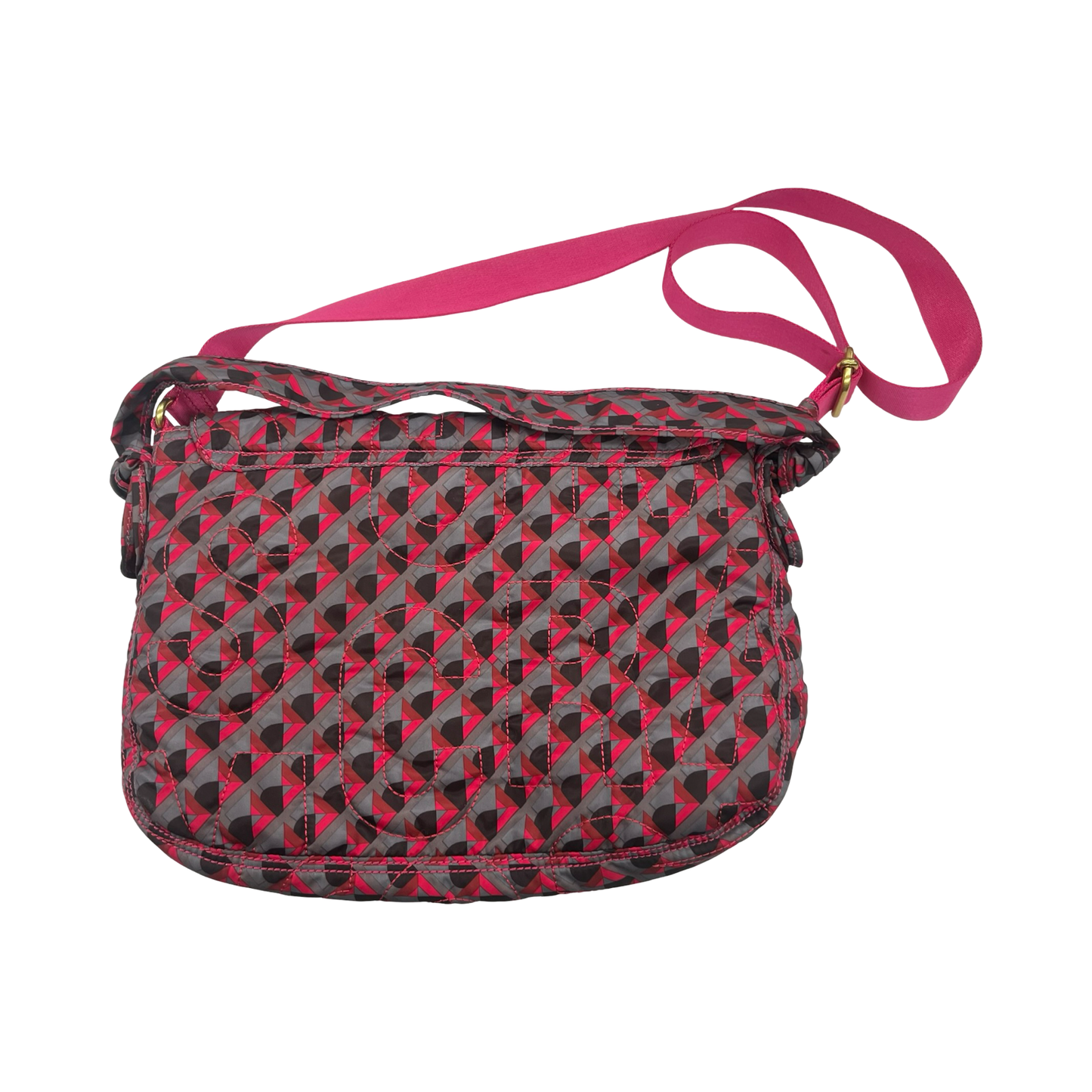 Crossbody Designer By Marc By Marc Jacobs In Green & Pink, Size:Large