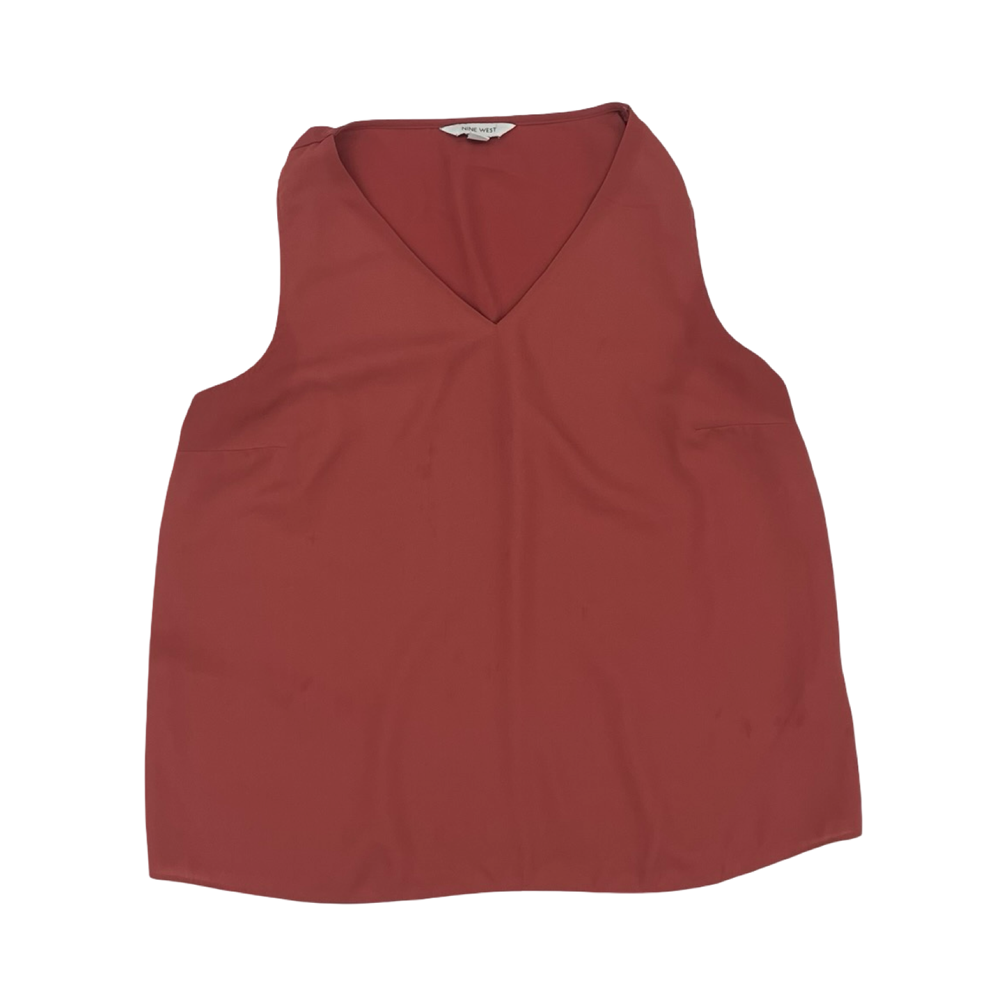 Blouse Sleeveless By Nine West In Red, Size:L