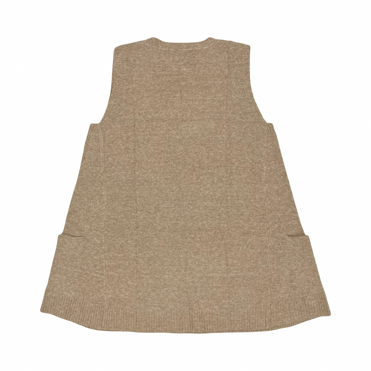 Vest Sweater By Cme In Tan, Size:Xl