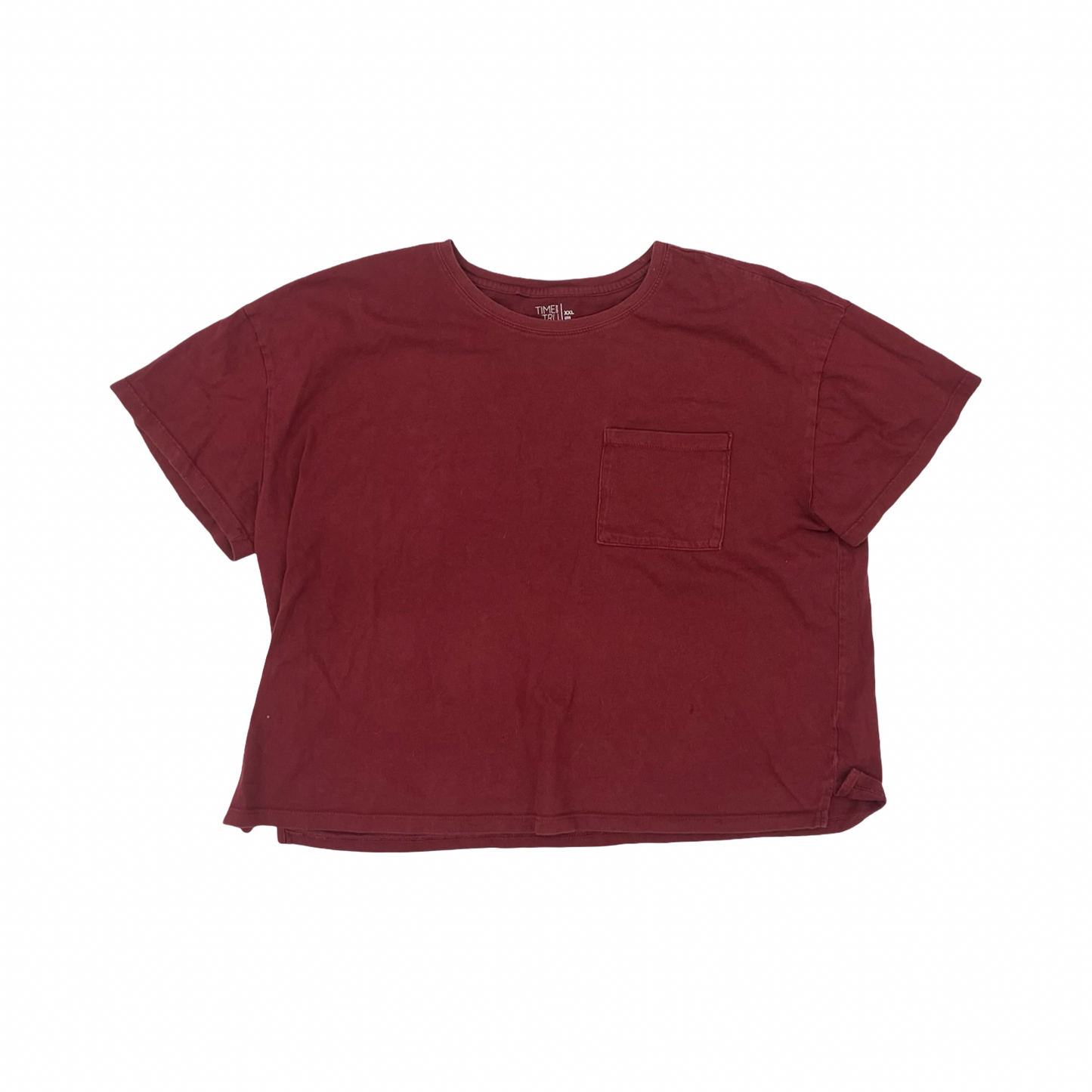 Top Ss By Time And Tru In Red, Size:Xxl