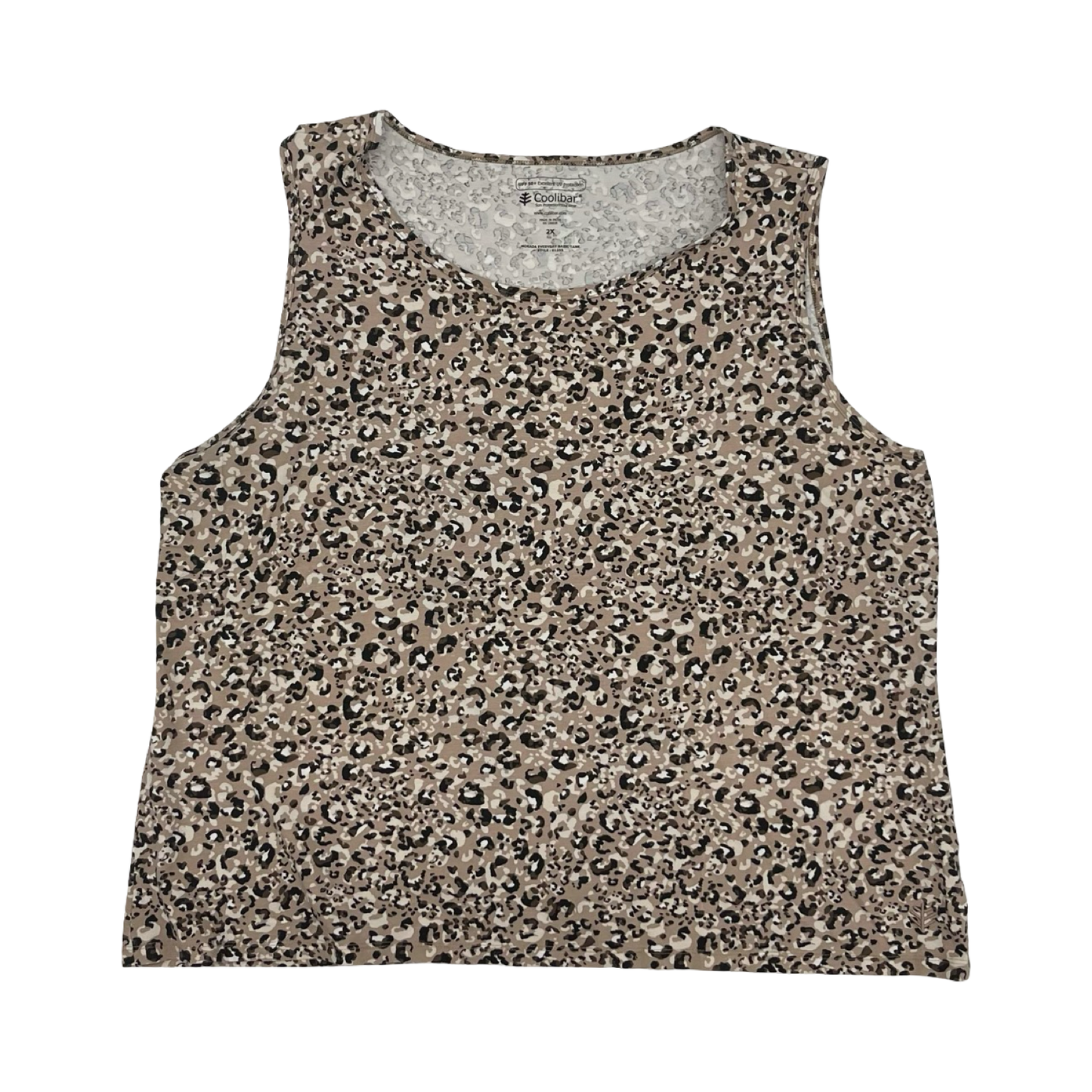 Tank Top By Coolibar In Animal Print, Size:2X