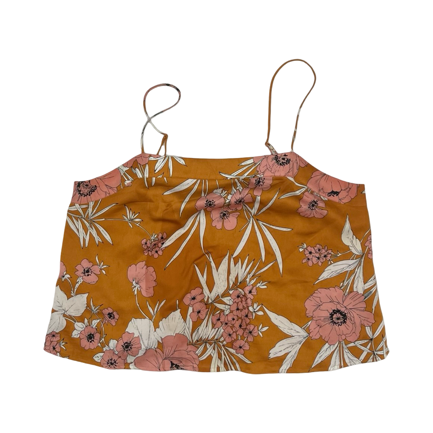 Blouse Sleeveless By Express In Orange, Size:L