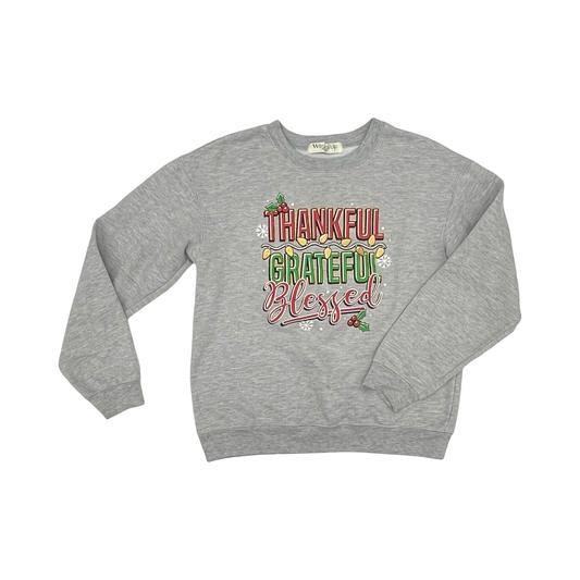 Sweatshirt Crewneck By Wound Up In Grey, Size:M