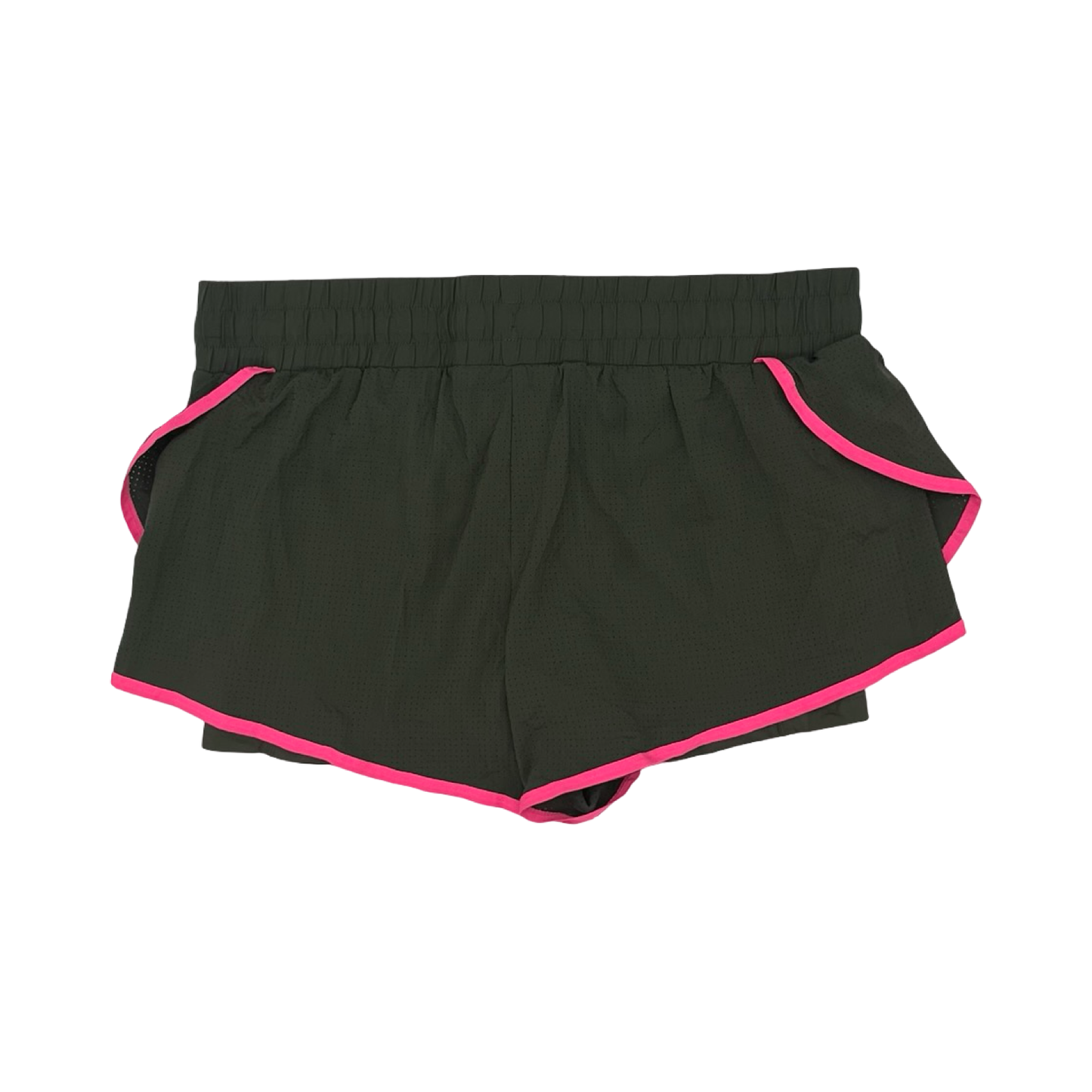 Athletic Shorts By Love & Sports In Green & Pink, Size:L