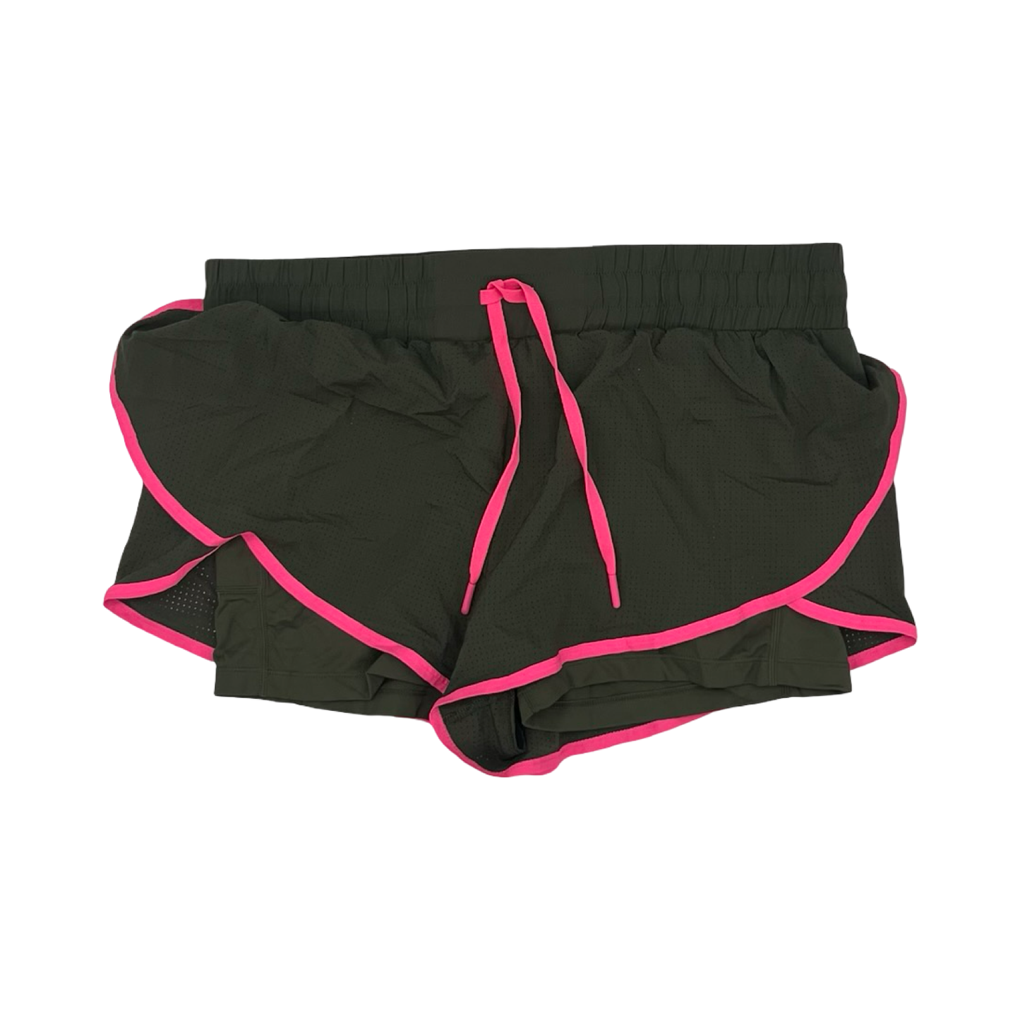 Athletic Shorts By Love & Sports In Green & Pink, Size:L