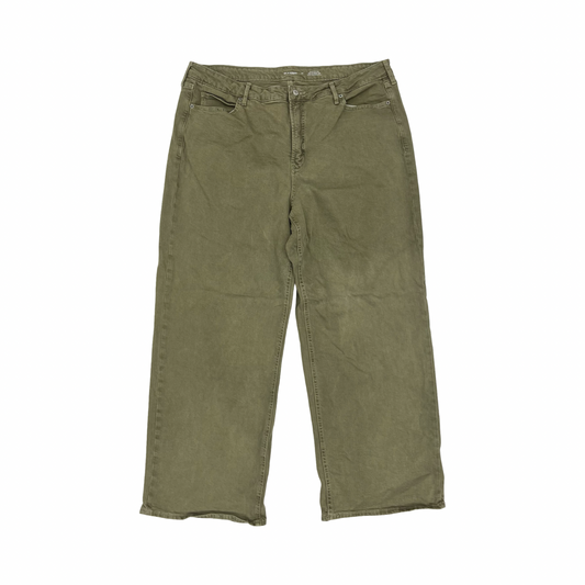 Jeans Wide Leg By Old Navy In Green Denim, Size:20