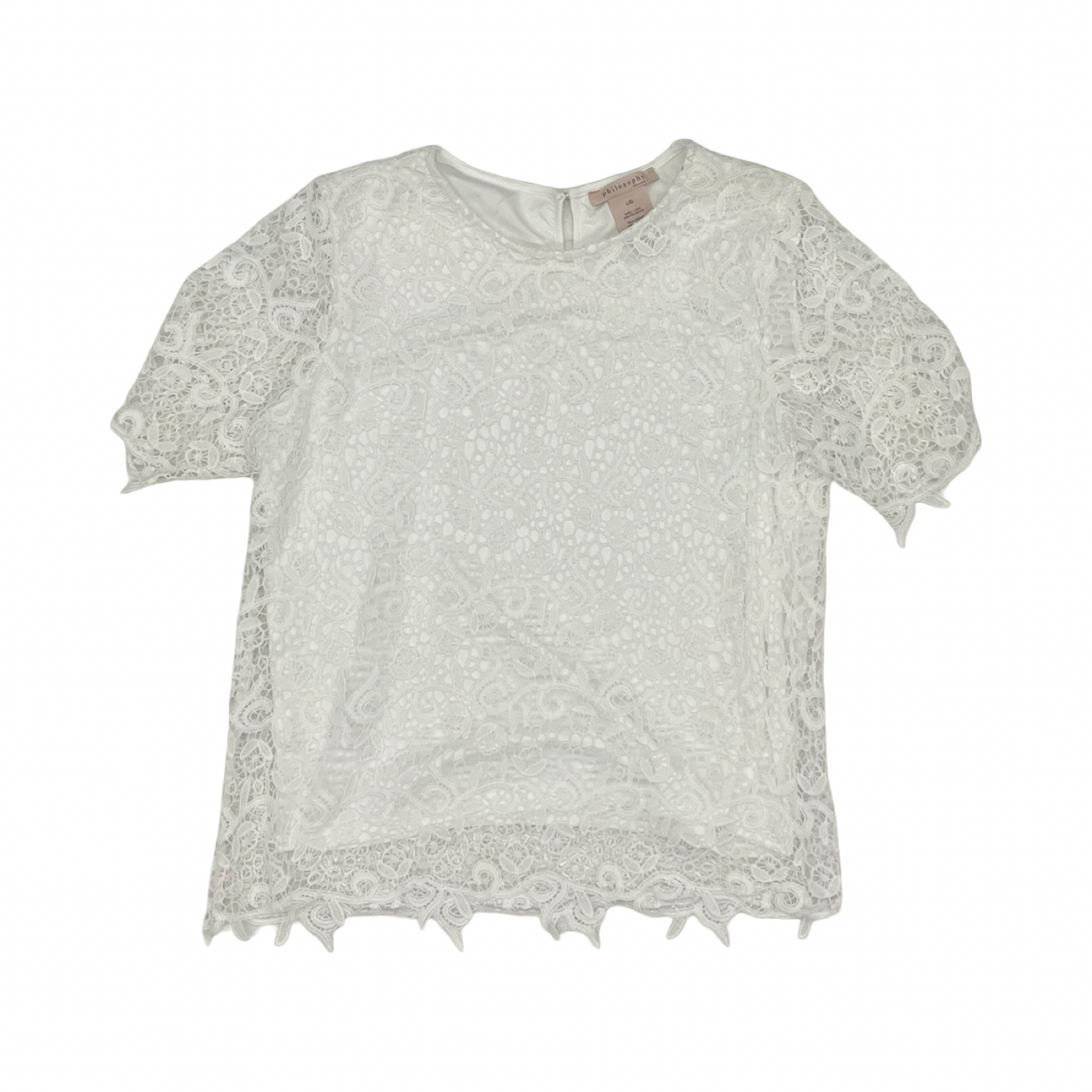 Blouse Ss By Philosophy In White, Size:L