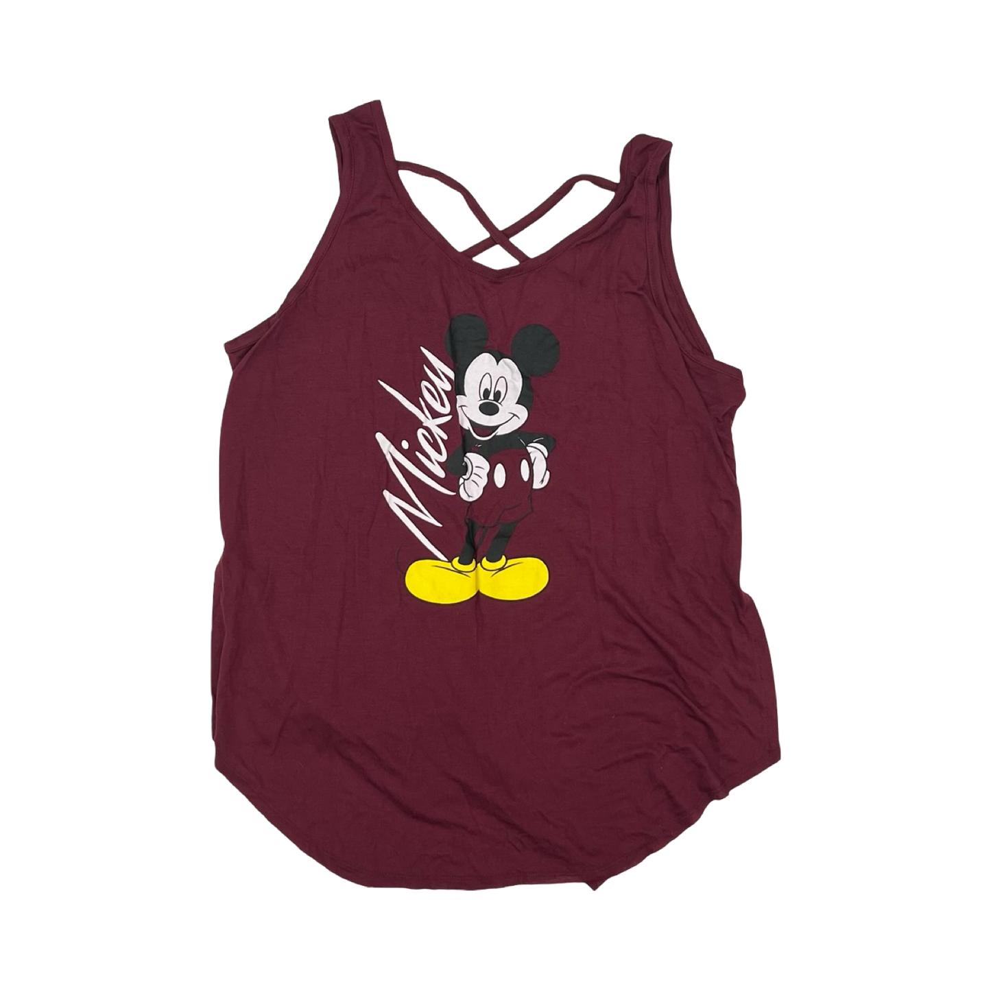 Tank Top By Disney In Maroon, Size:Xxl