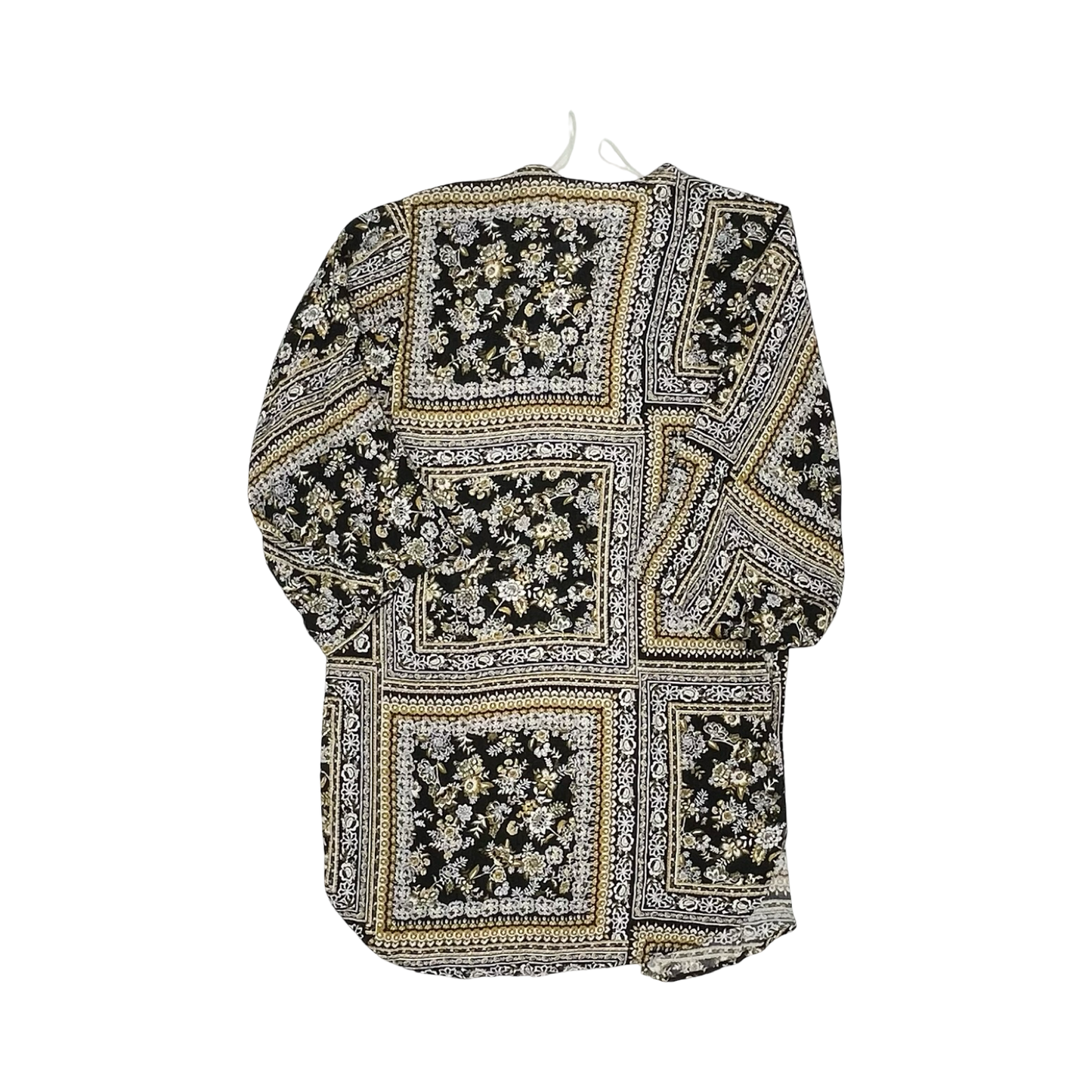 Kimono By Chris And Carol In Black & Yellow, Size:S