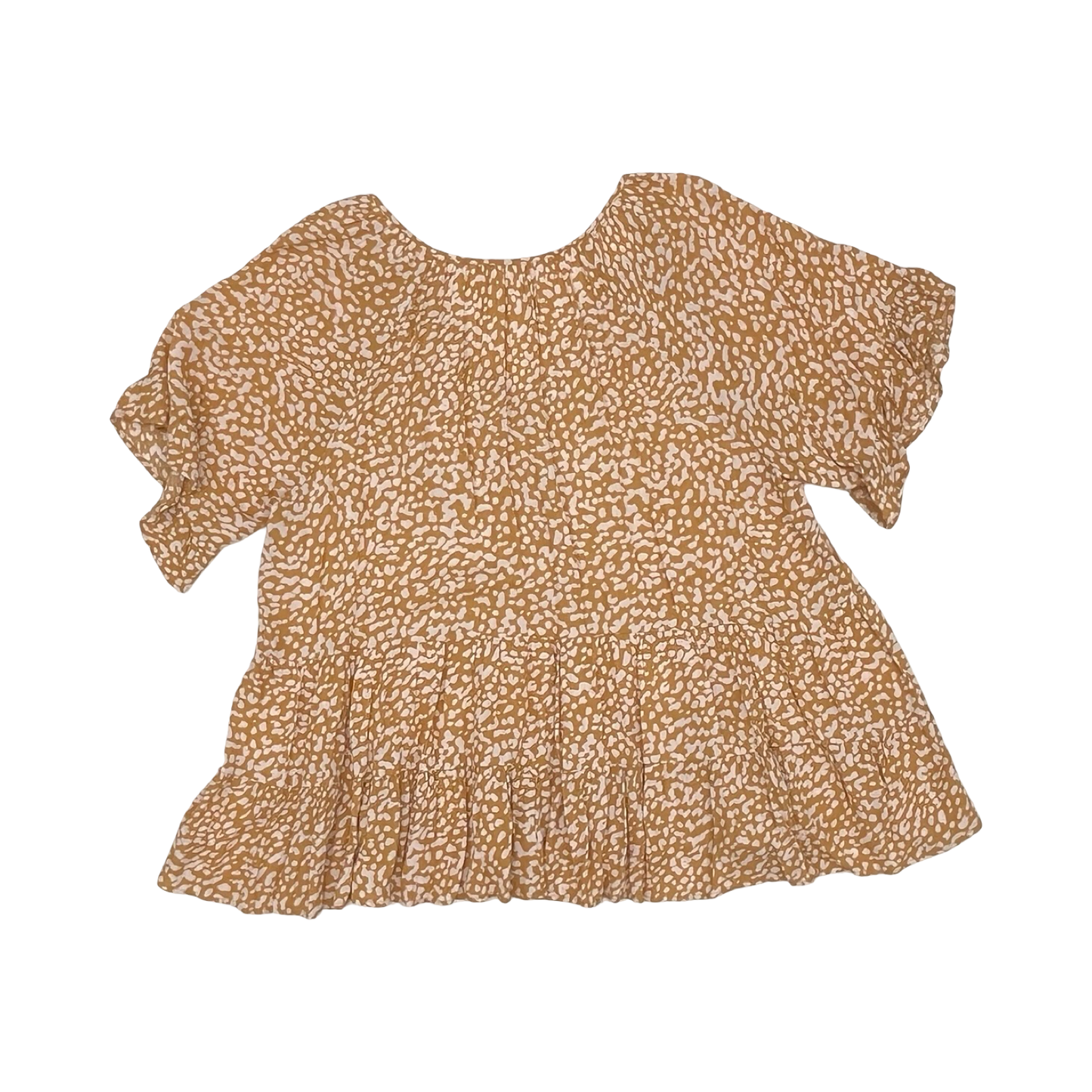 Blouse Ss By Lush In Orange & Pink, Size:L