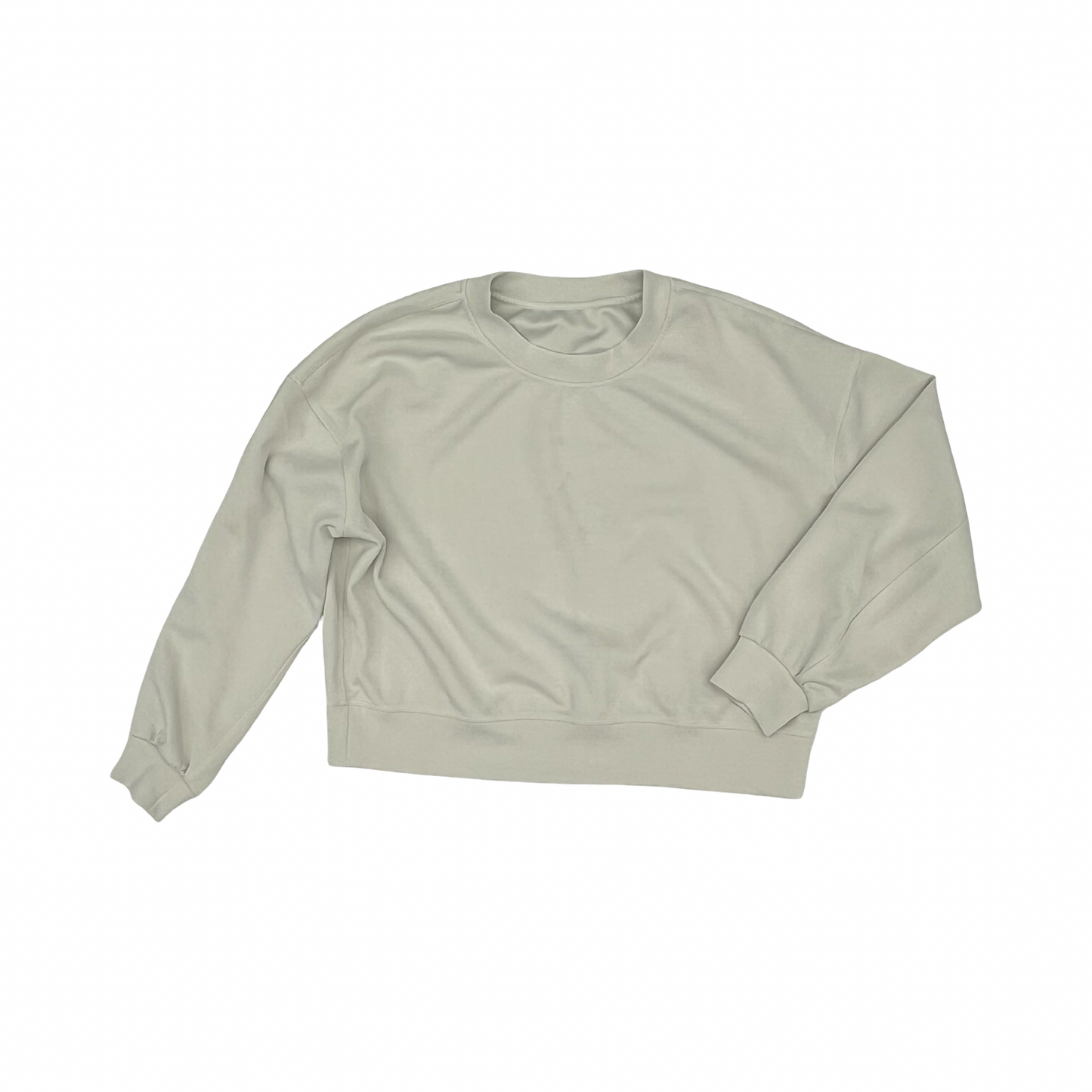 Athletic Sweatshirt Crewneck By Lululemon In Tan, Size:M