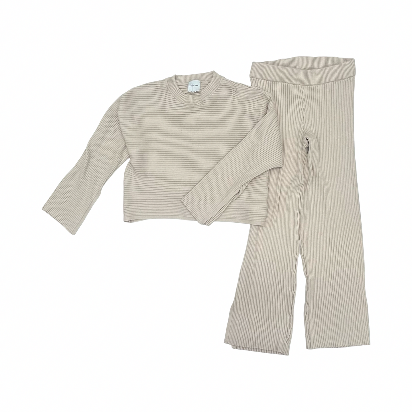 Lounge Set Pants By Pink Rose In Tan, Size:L