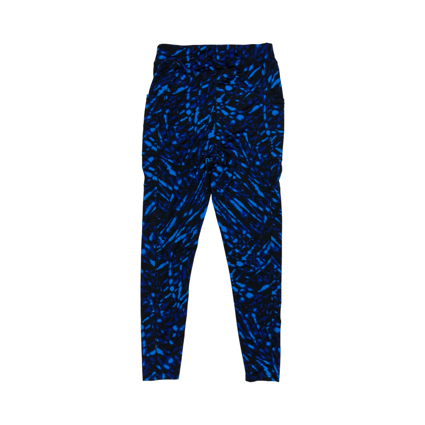 Athletic Leggings By Popfit In Black & Blue, Size:Xl