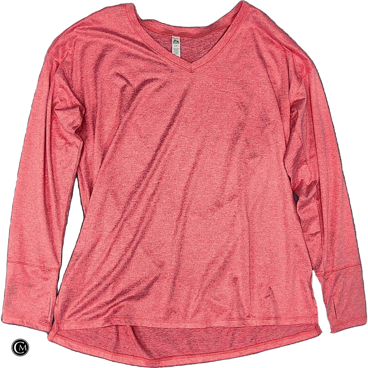 Athletic Top Ls Crewneck By Rbx In Pink, Size: L