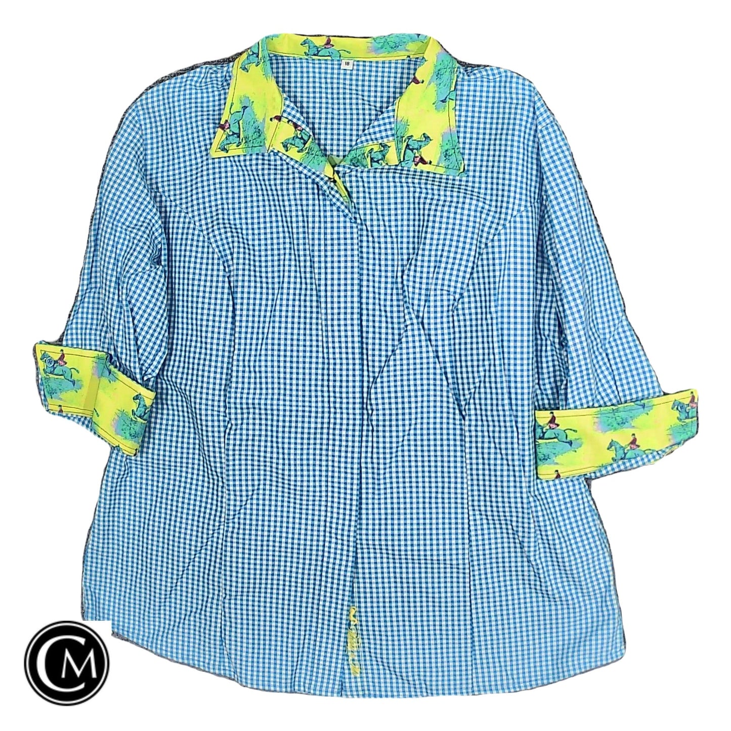 Top Ss By Cmb In Blue & White, Size: 18