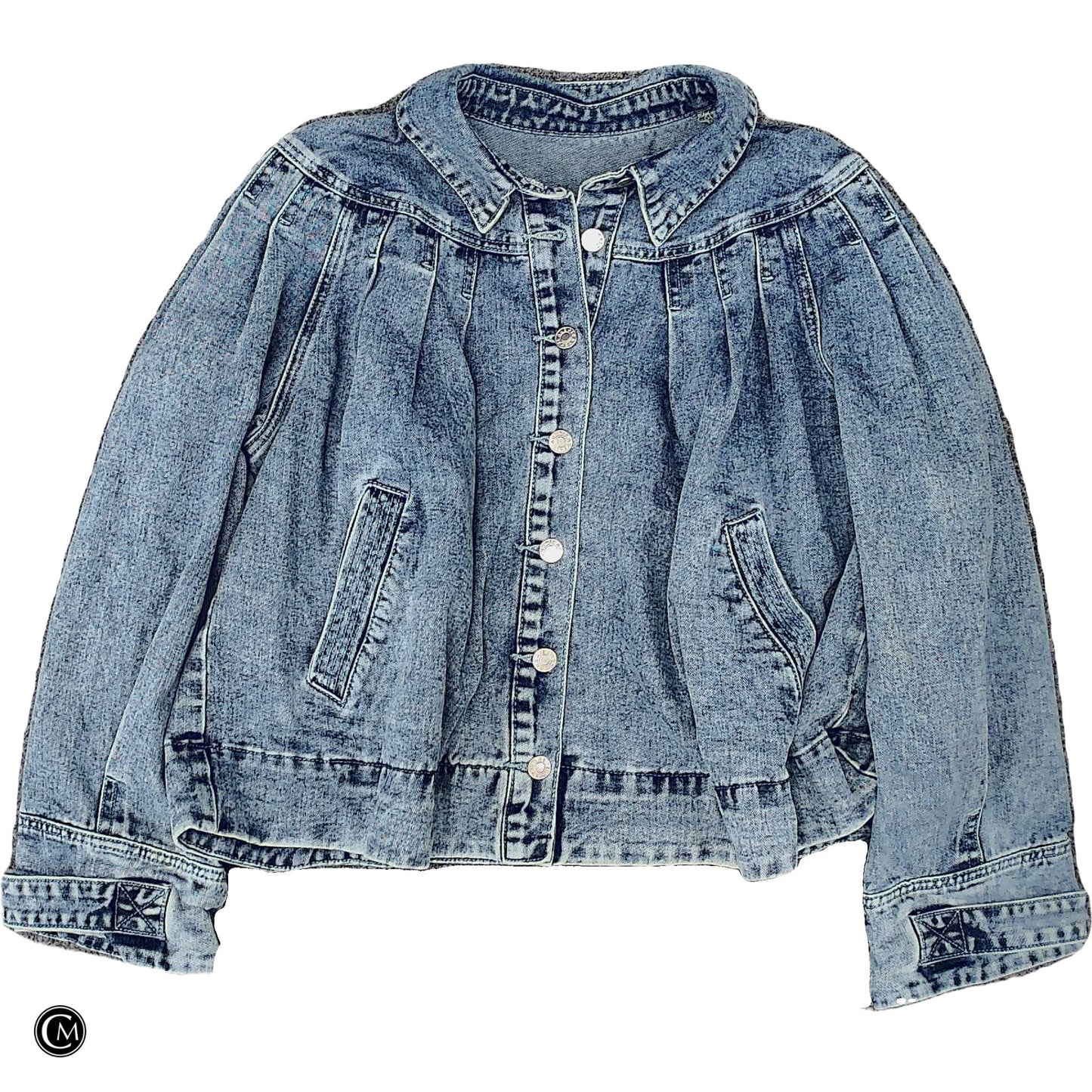 Jacket Denim In Blue Denim, Size: Xxl